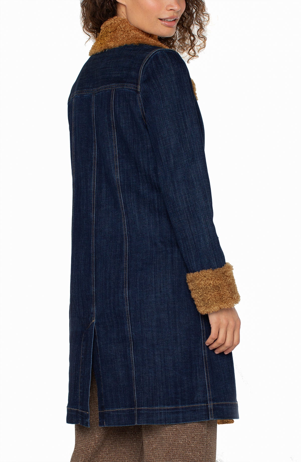 Sherpa Trimmed Notch Collar 38" Jacket
