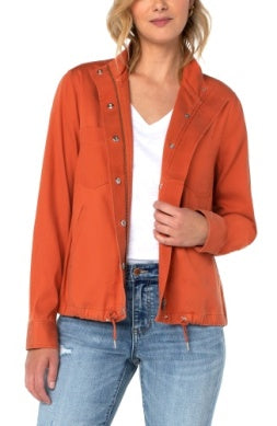 Patch Pocket Cinch Waist Jacket
