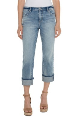 Marley cuffed back seam jean