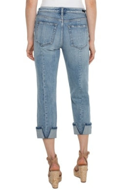 Marley cuffed back seam jean