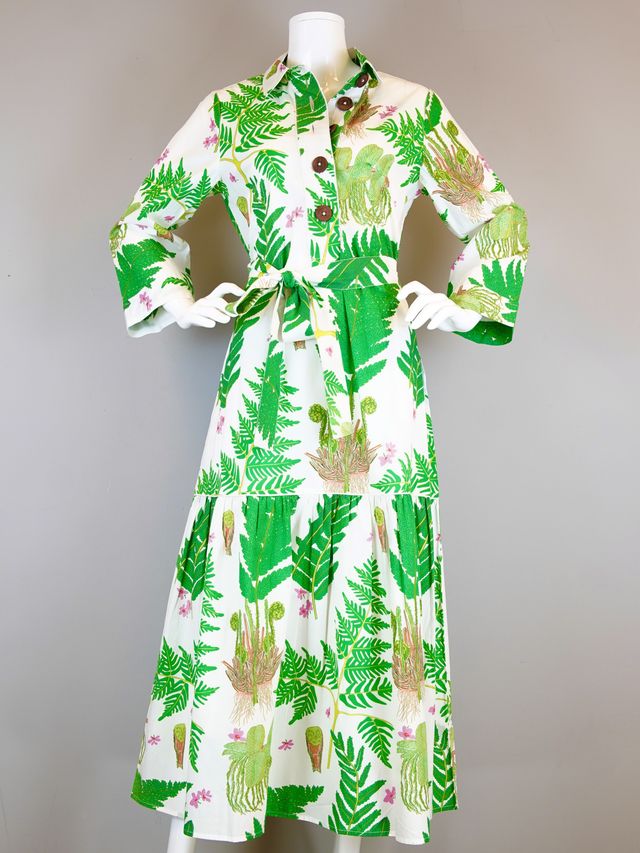 Midi White Fern Dress