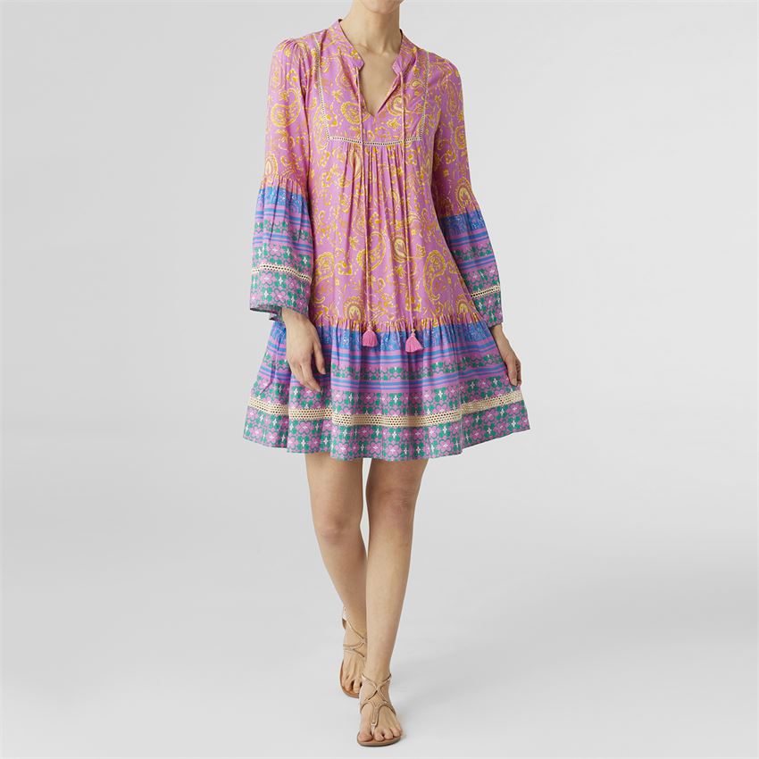 TUDOR RUFFLE SLEEVE TUNIC DRESS