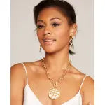 Double-Strand Gold Link Coin Necklace