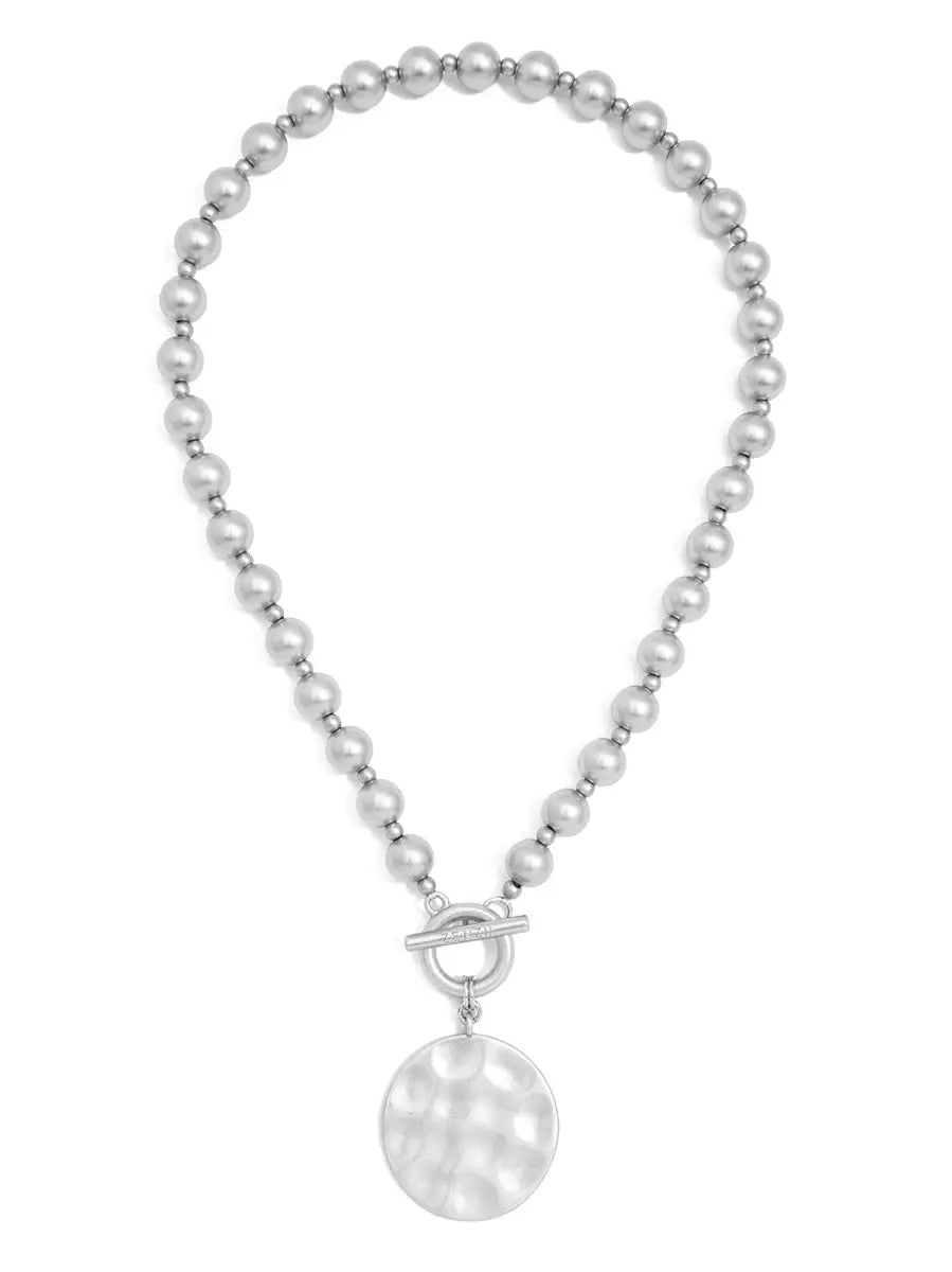 Beaded Collar Coin Necklace