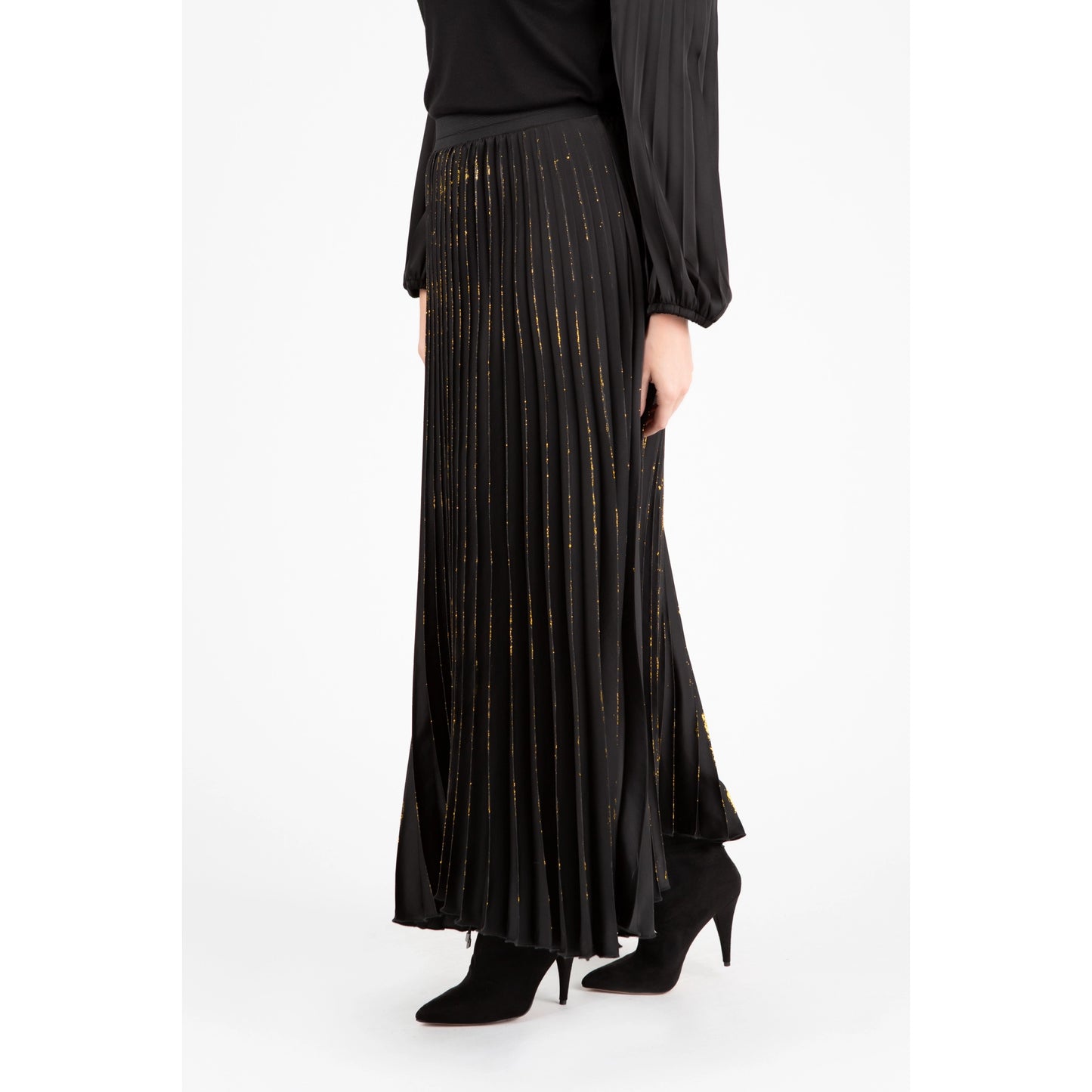 Glittery Pleated Skirt