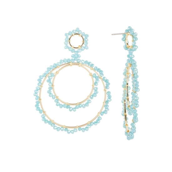 Paradise Crystal Bead Teardrop Earring