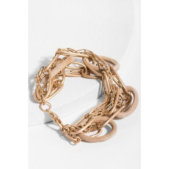 Nava Wood Chain Link Bracelet