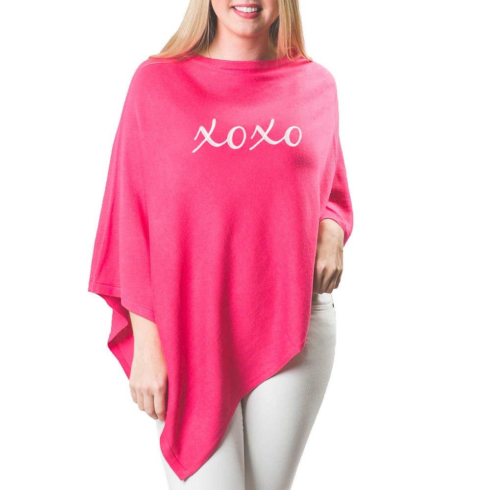 Pink XOXO Poncho