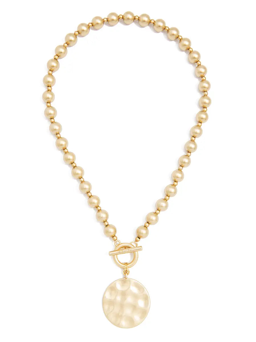 Beaded Collar Coin Necklace