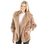 Sherpa Cardigan with Hoodie