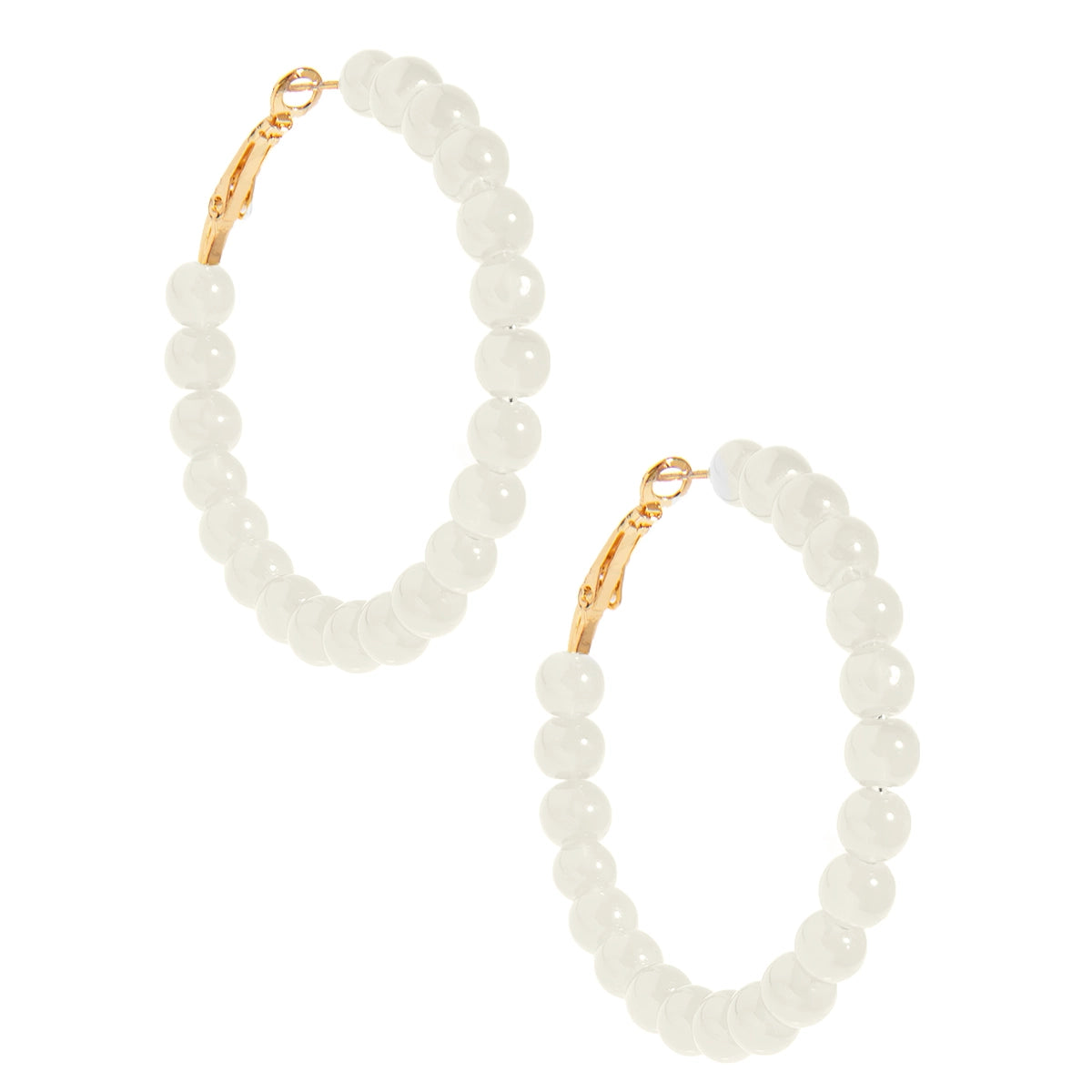 Glass Bead Hoop Earring