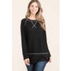 TIGER BRUSH BOAT NECK SWEATER