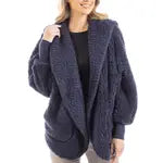 Sherpa Cardigan with Hoodie