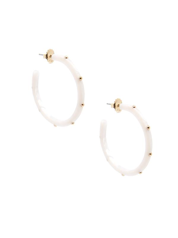 Studded Resin Hoop Earring