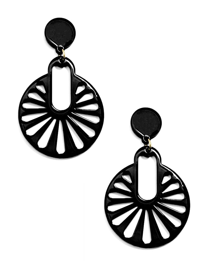 Cutout Disk Drop Earring