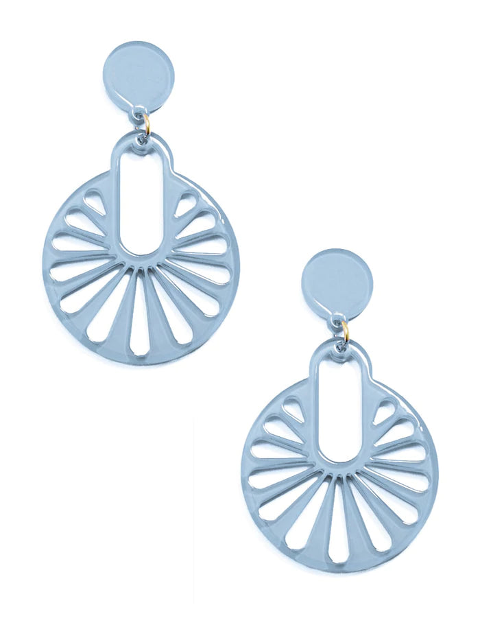 Cutout Disk Drop Earring