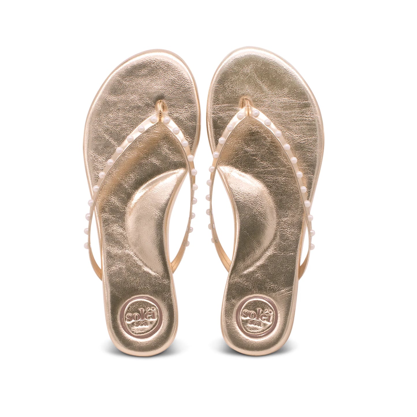 Indie Solid Metallic Gold with Pearls