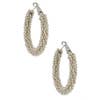 Nouvelle Dangle Natural Color Beaded Hoop Earring