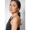 Nouvelle Dangle Natural Color Beaded Hoop Earring