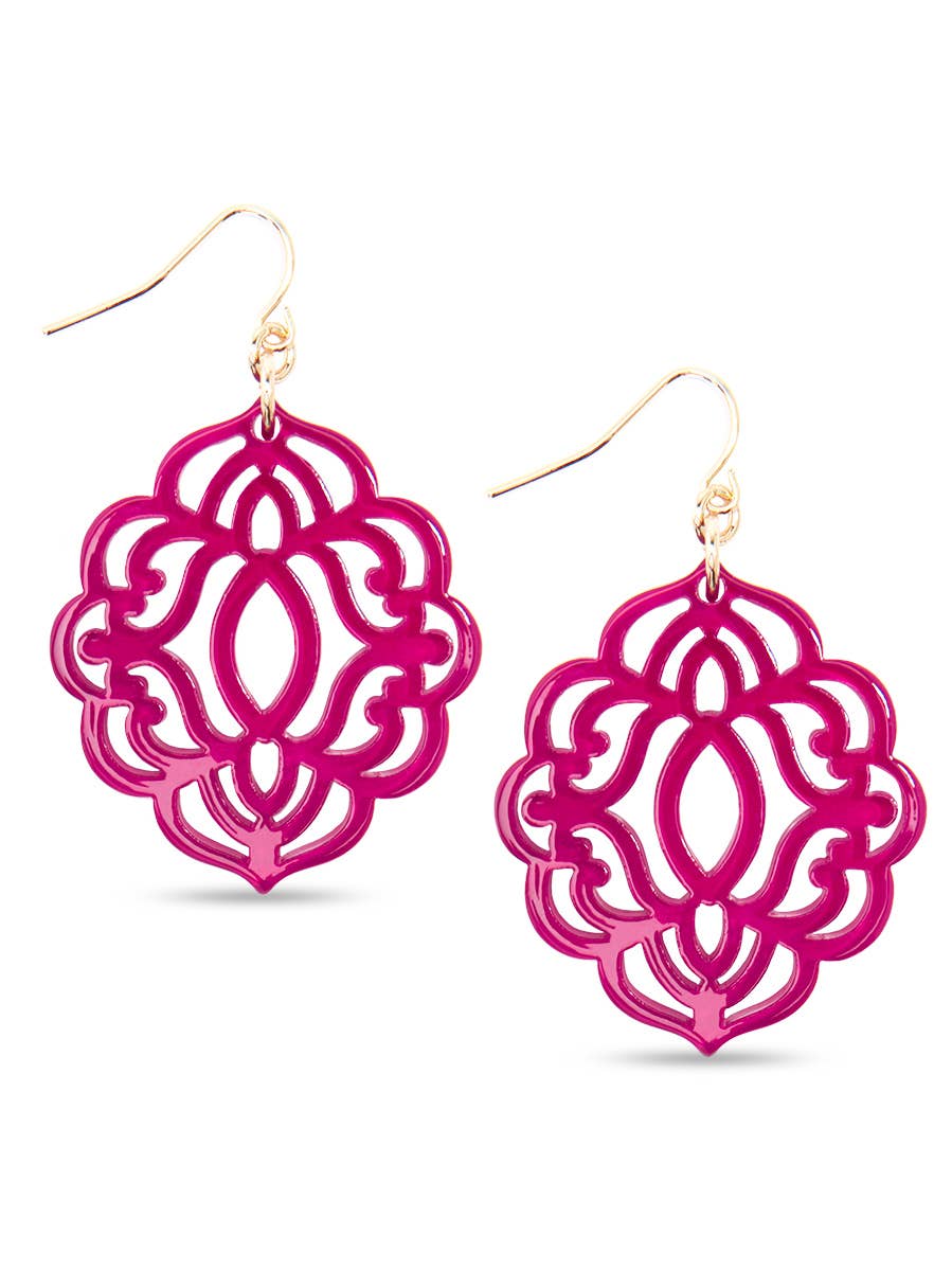 Baroque Resin Drop Earring