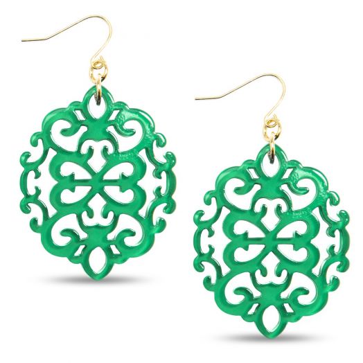 Modern Damask Earring