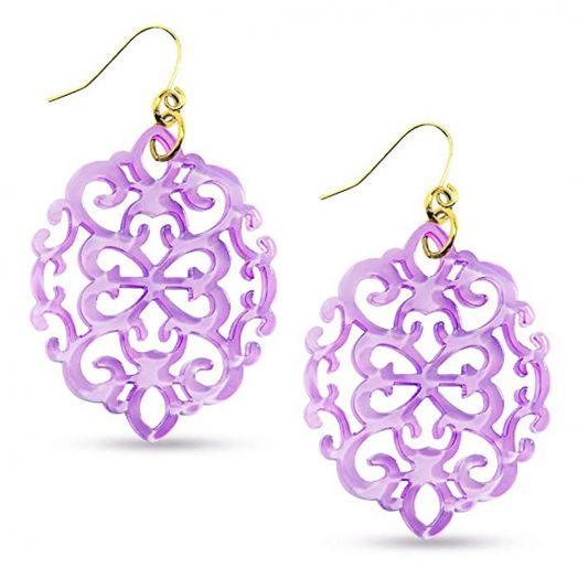 Modern Damask Earring
