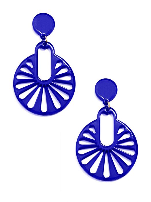 Cutout Disk Drop Earring