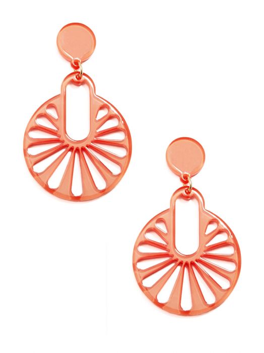 Cutout Disk Drop Earring
