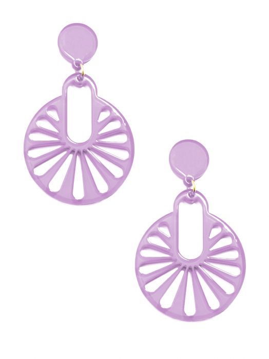 Cutout Disk Drop Earring