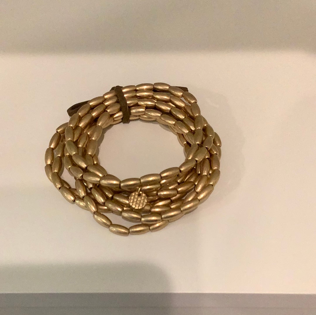 Multi Strand Oval Bead Bracelet Set