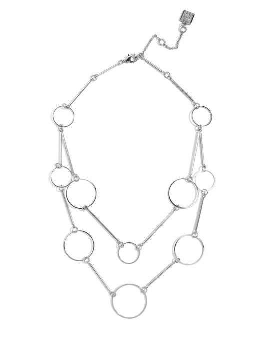 Double Strand Metal Circles Necklace