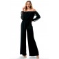 OFF SHOULDER CHIFFON JUMPSUIT
