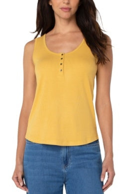 Button front henley tank