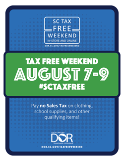 SC Tax Free Weekend — Clothing (Tax Override Collection)