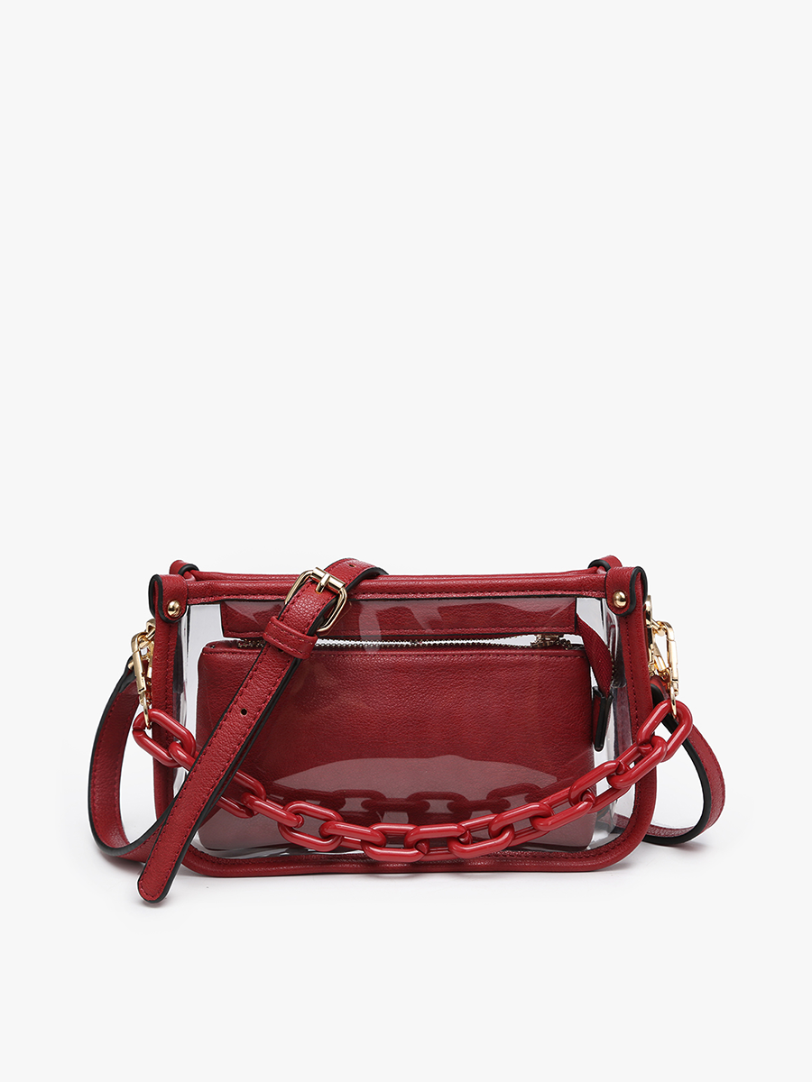 Crim Stadium Clear Crossbody Bag – Chain Strap