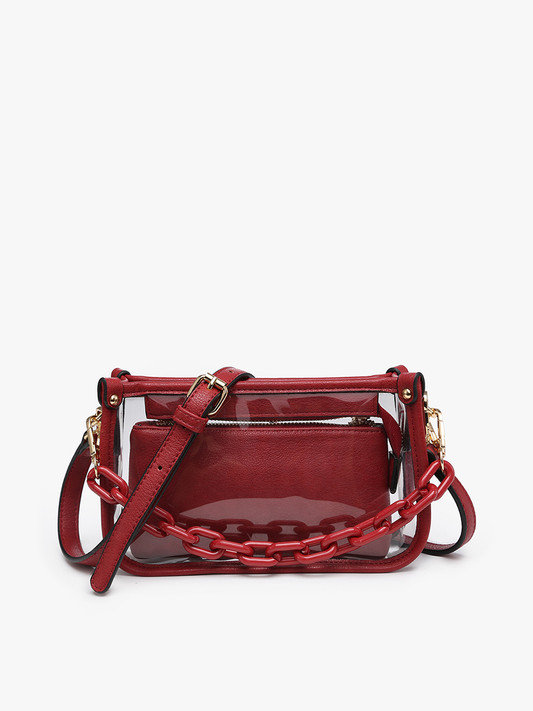 Crim Stadium Clear Crossbody Bag – Chain Strap