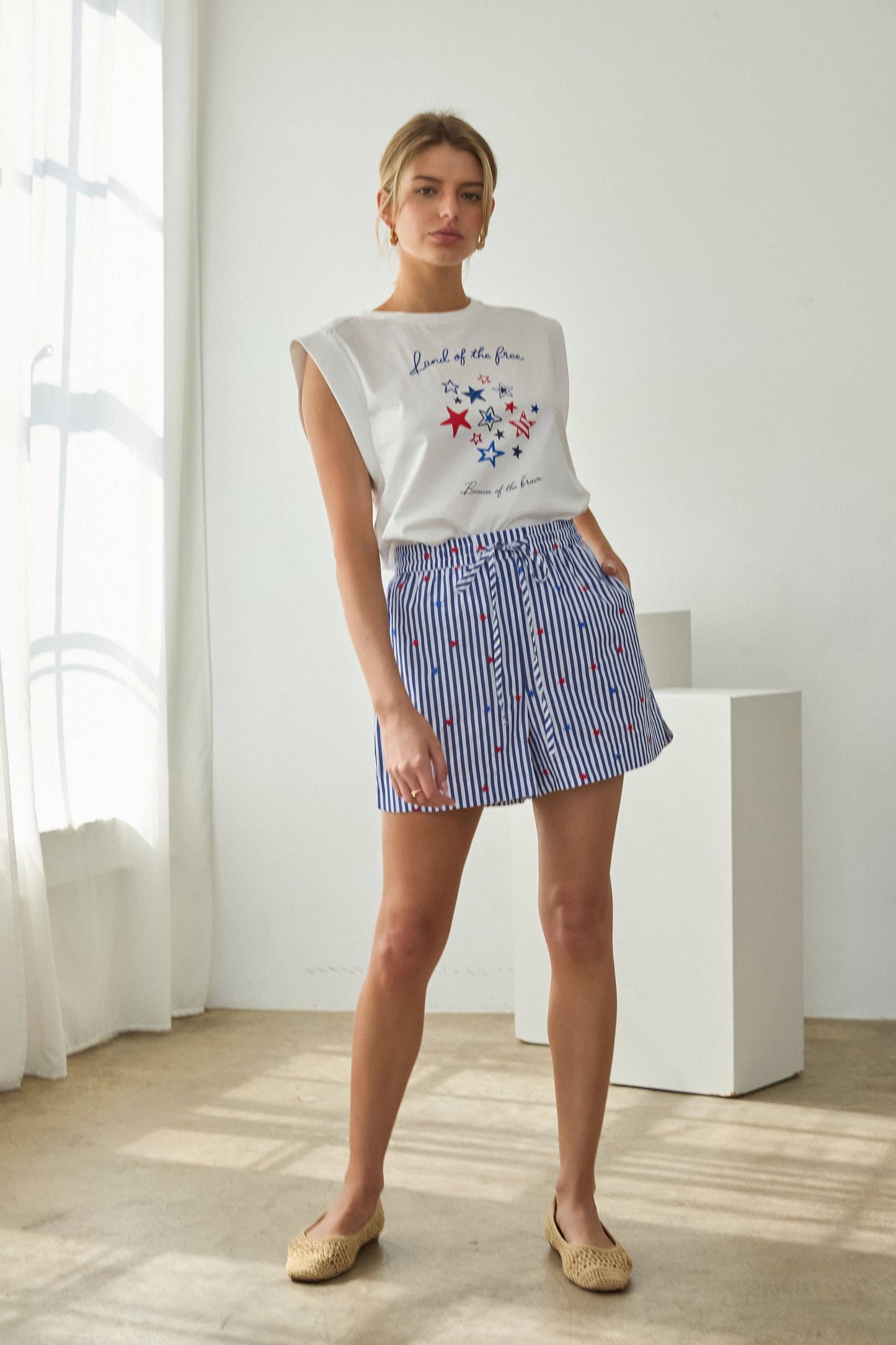 Patriotic Star Sleeveless Top