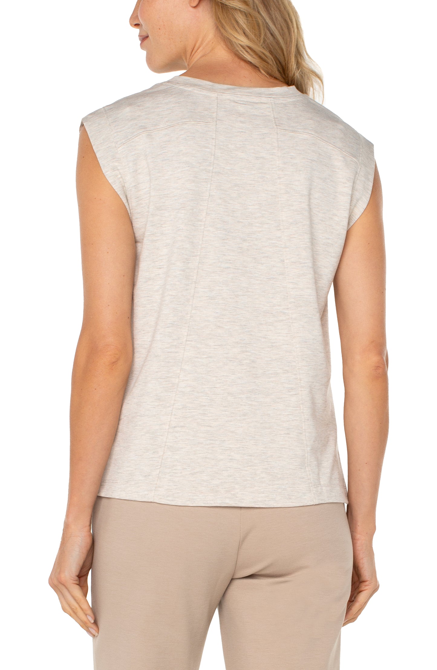 Crew Neck Sleeveless Shirt