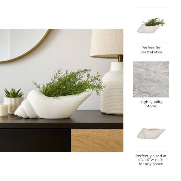 Decorative Conch Shell Planter