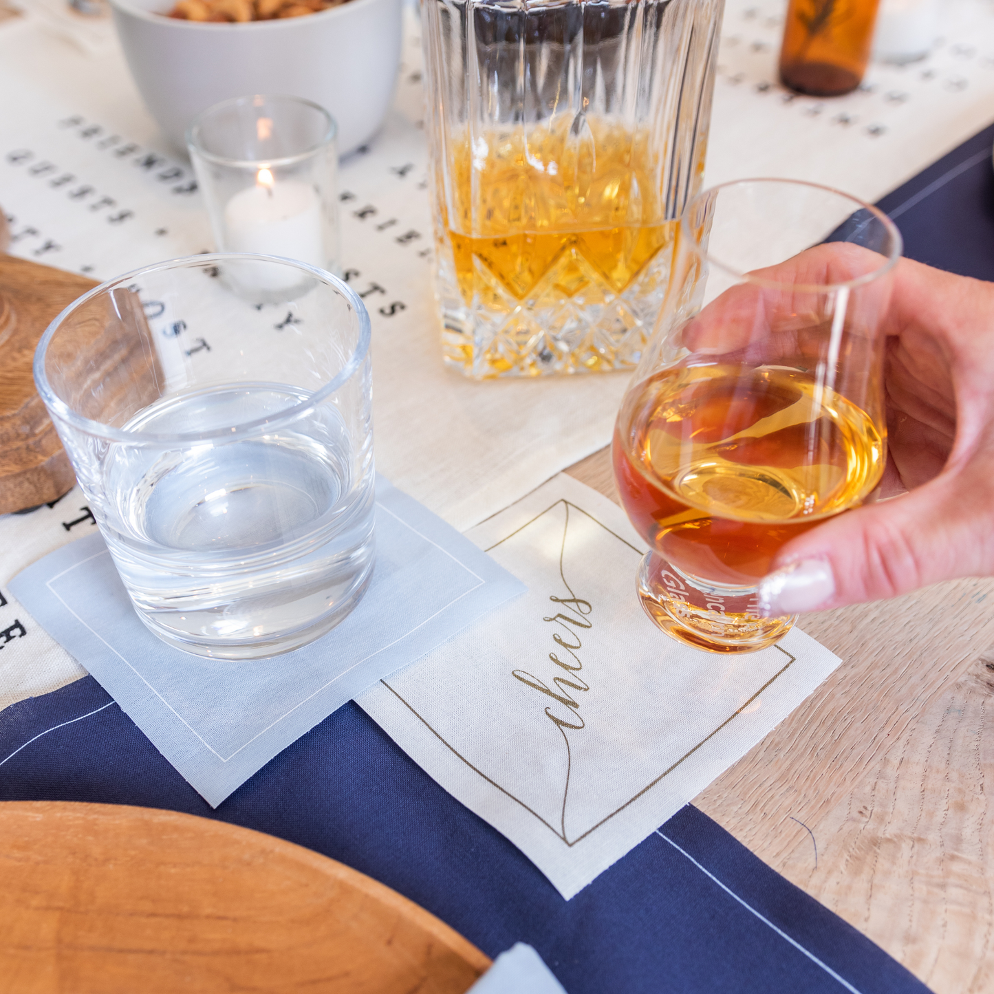 Golden Salute Disposable Cotton Cocktail Napkins