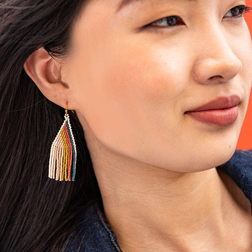 Audrey Vertical Stripe Petite Earrings