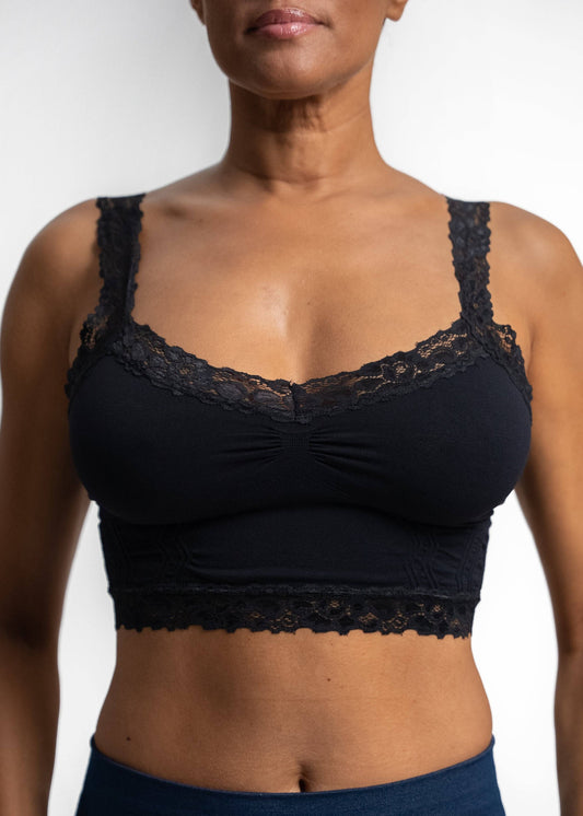 Lace Bralette: Black