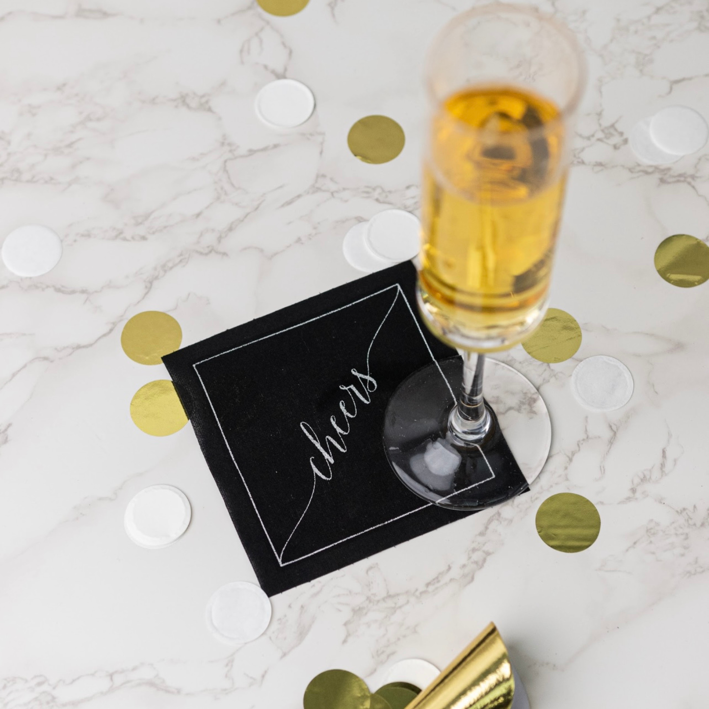 Midnight ToastCotton Cocktail Napkin