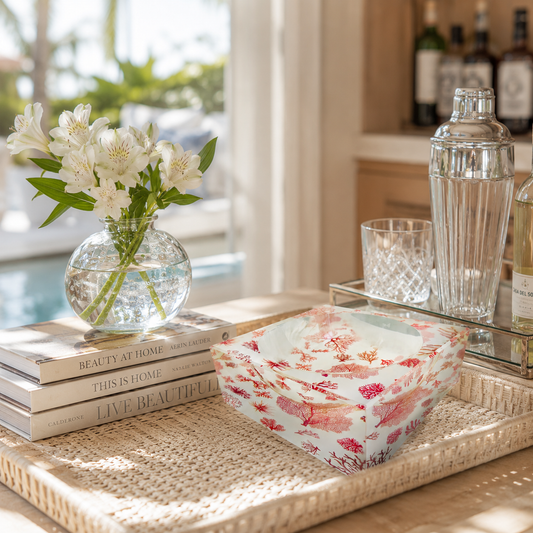 Acrylic Bowl, Aura Coral