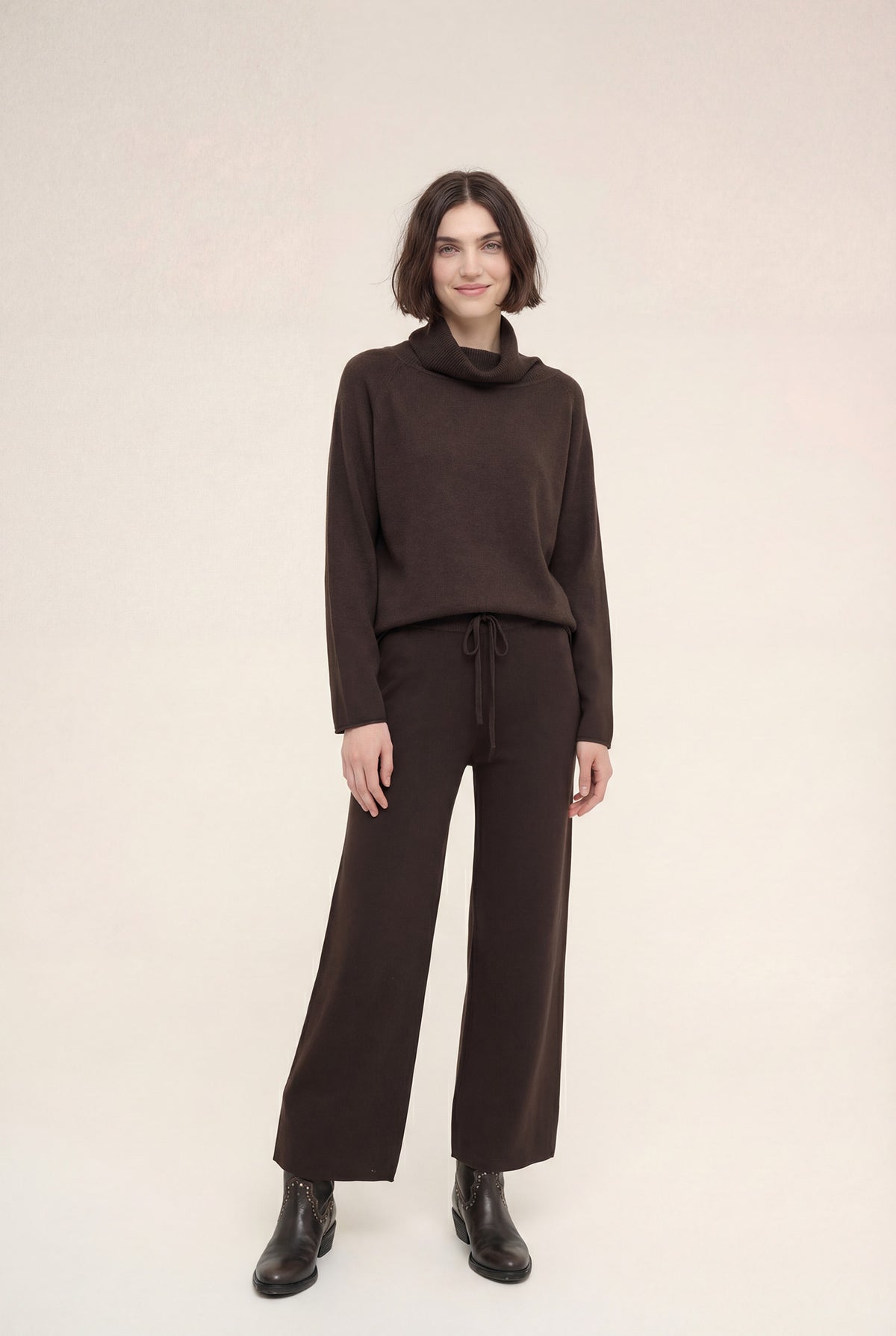 Brown Turtle Neck Sweater