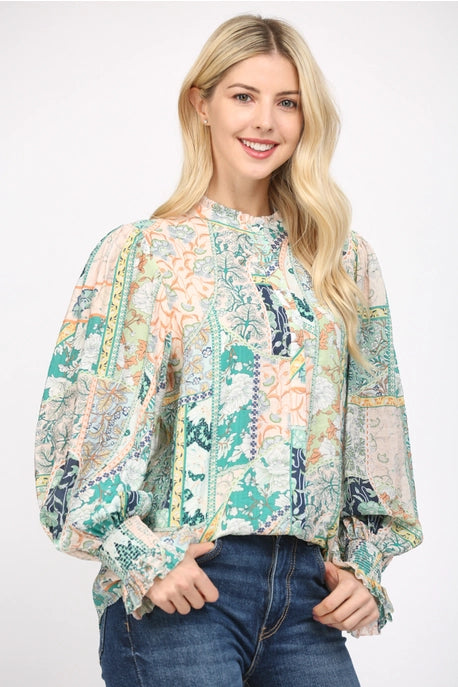 Ruffle Neck Blouse