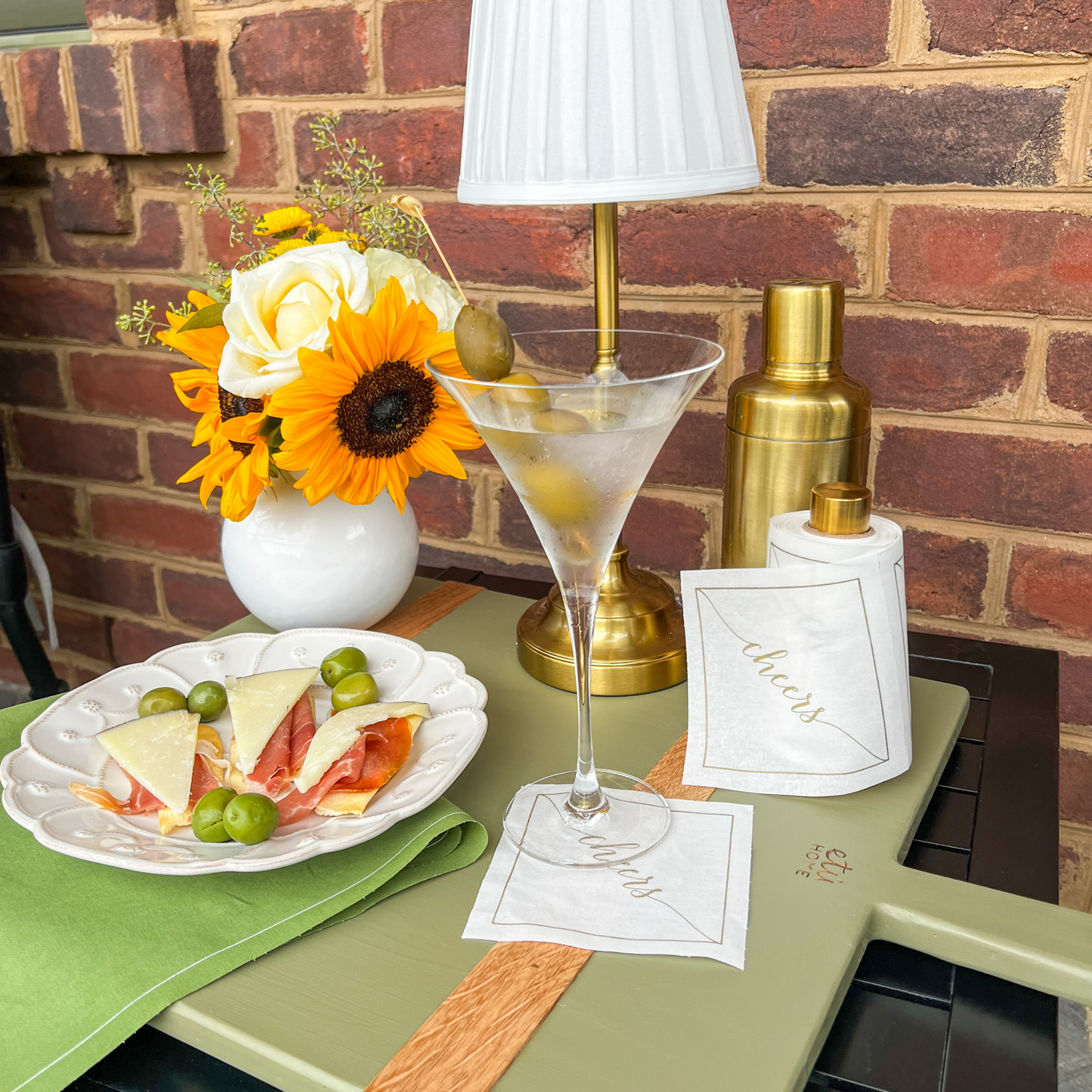 Golden Salute Disposable Cotton Cocktail Napkins