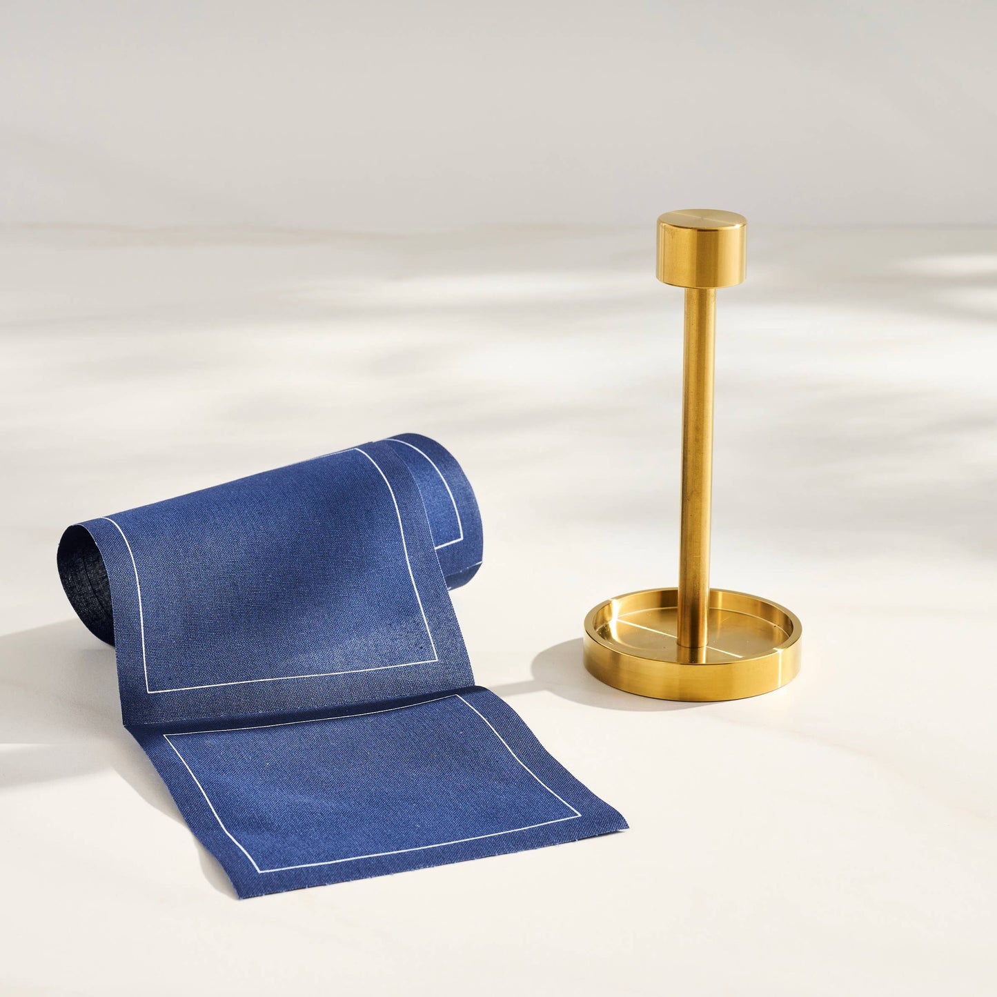 Cocktail Size Gold Stand For Cocktail Napkin Rolls