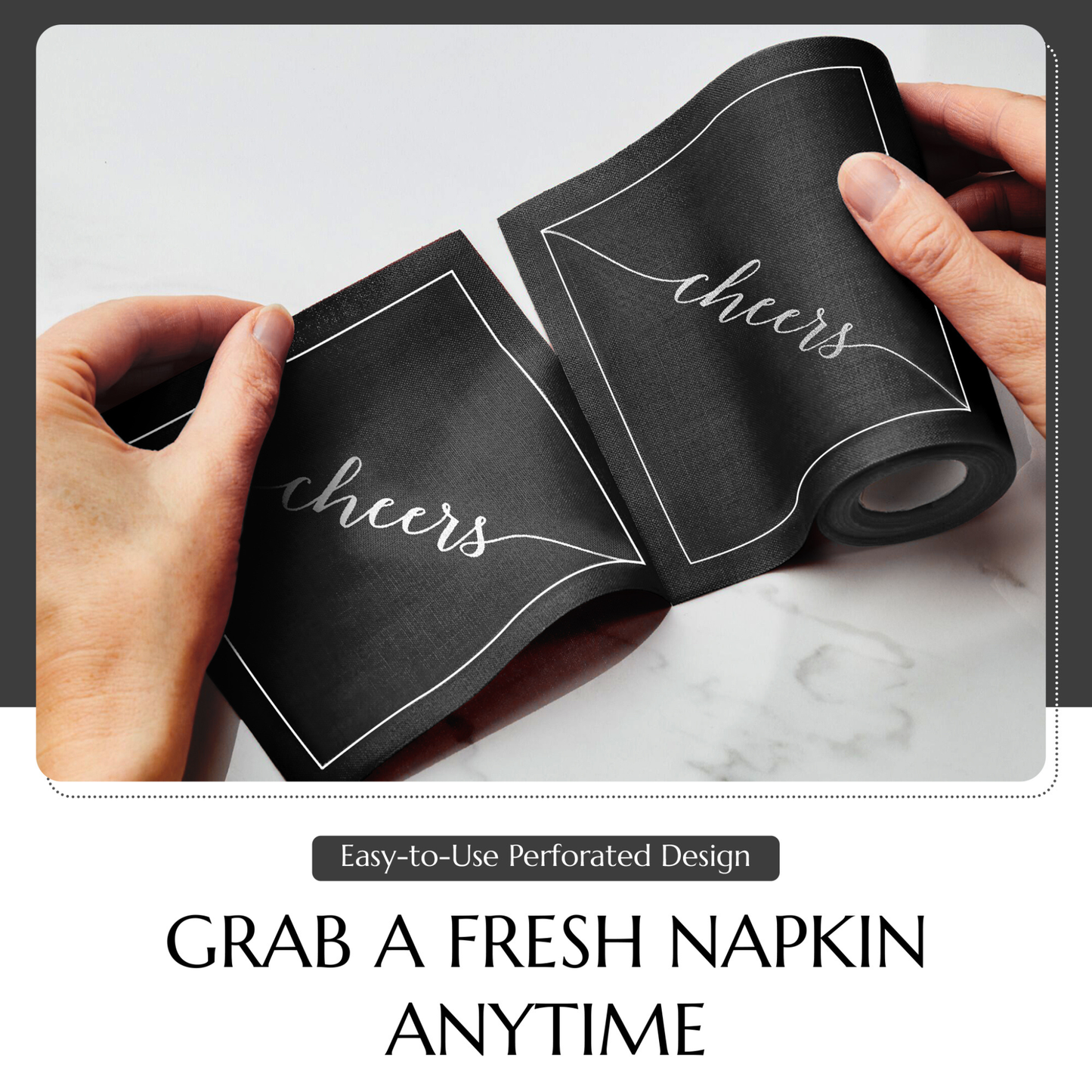 Midnight ToastCotton Cocktail Napkin