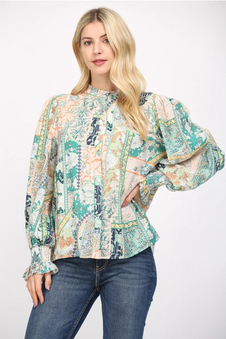 Ruffle Neck Blouse